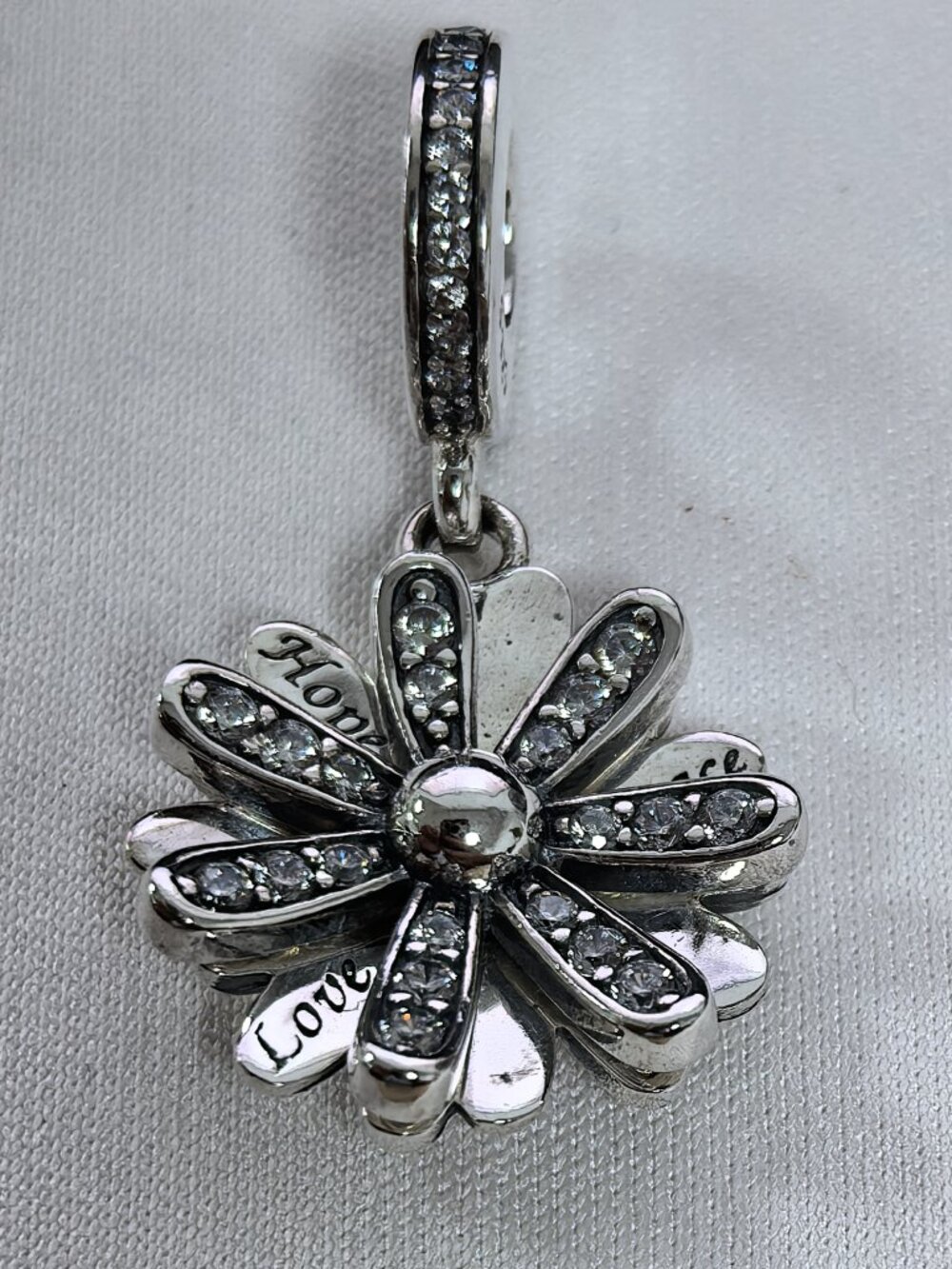 Pandora Sparkling Daisy Flower CZ Dangle Charm, S925 Silver Jewelry